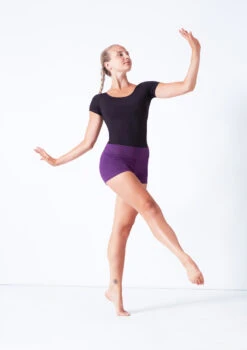 Move Dance Sasha Rolltop Dance Shorts -Capezi Dance Wear Shop mor0009 purple front 1 86673.1687216790