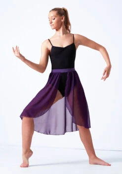 Move Dance Rhian Lyrical Half Skirt -Capezi Dance Wear Shop mor0019 purple front 3 08411.1678884610
