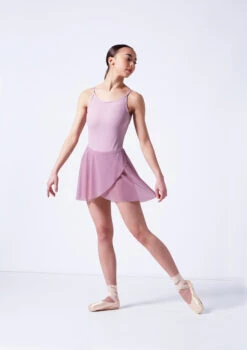 Move Dance Eliana Mock Wrap Skirt -Capezi Dance Wear Shop mor0028 frenchmauve front 1 40822.1681806918