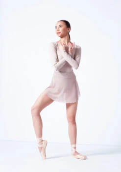 Move Dance Wren Mini Ballet Skirt -Capezi Dance Wear Shop mor0029 latte front 1 32857.1681806917