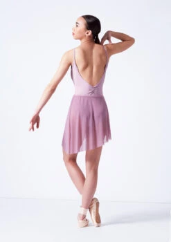 Move Dance Riley Asymmetric Mini Skirt -Capezi Dance Wear Shop mor0030 frenchmauve back 60372.1681806927