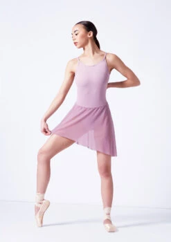 Move Dance Riley Asymmetric Mini Skirt -Capezi Dance Wear Shop mor0030 frenchmauve front 2 29212.1681806927