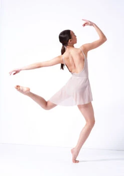 Move Dance Riley Asymmetric Mini Skirt -Capezi Dance Wear Shop mor0030 latte back 25320.1681806927