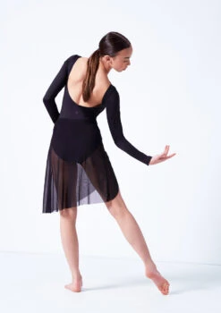 Move Dance Vanessa Gathered Long Skirt -Capezi Dance Wear Shop mor0032 black back 00012.1681806937