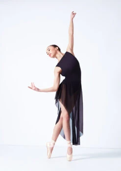 Move Dance Amaya Asymmetric Skirt -Capezi Dance Wear Shop mor0033 black front 2 19818.1681806937