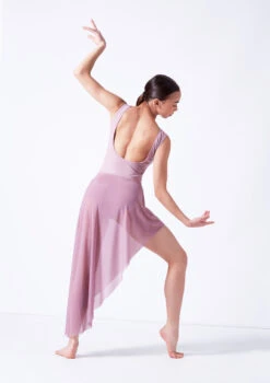 Move Dance Amaya Asymmetric Skirt -Capezi Dance Wear Shop mor0033 frenchmauve back 2 96619.1681806937