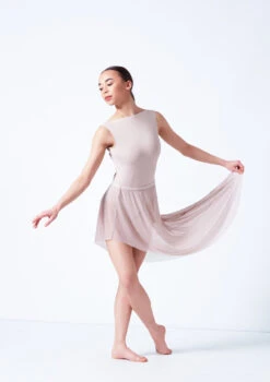 Move Dance Amaya Asymmetric Skirt -Capezi Dance Wear Shop mor0033 latte front 1 24058.1681806938