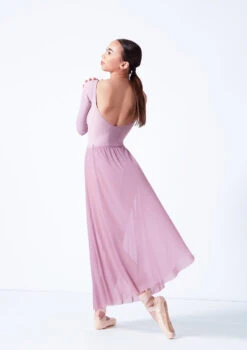 Move Dance Elise Long Skirt -Capezi Dance Wear Shop mor0034 frenchmauve back 76451.1681806946
