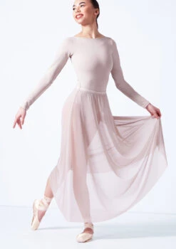Move Dance Elise Long Skirt -Capezi Dance Wear Shop mor0034 latte front t 32005.1690585995