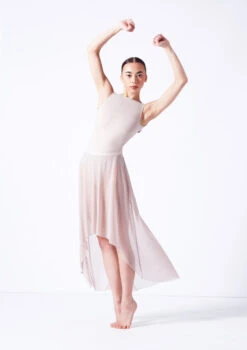 Move Dance Valerie High Low Skirt -Capezi Dance Wear Shop mor0035 latte front 2 04737.1681806946