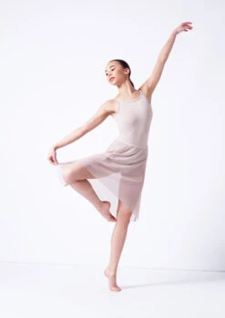 Move Dance Leilani High Low Skirt -Capezi Dance Wear Shop mor0036 latte front 2 02071.1681806956