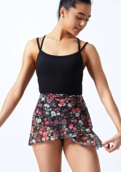 Move Dance Floral Wrap Dance Skirt - Navy 7 Move Dance Floral Wrap Dance Skirt - Navy -Capezi Dance Wear Shop mor0257 navy blue front 1t 39867.1689206461