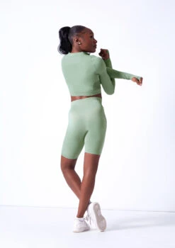 Move Dance Pippa Seamless Shorts -Capezi Dance Wear Shop mor0504 sage back 51403.1682378344