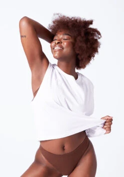 Move Dance Annie Seamless Brief - 2 Pack -Capezi Dance Wear Shop mor0507 coffee close up front 1 25780.1676074660