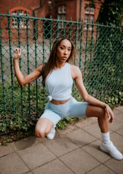 Move Dance Confidence Cycling Shorts -Capezi Dance Wear Shop mor0635 blue front 32846.1678884705