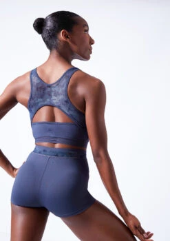 Move Dance Lotus Dance Shorts -Capezi Dance Wear Shop mor0643 petrol blue close up back 12894.1683070406