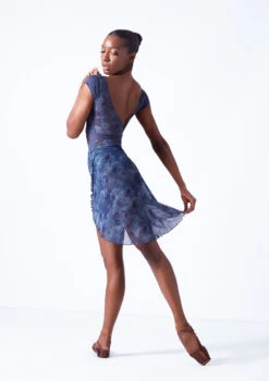Move Dance Reverie Mid-Length Wrap Skirt 12 Move Dance Reverie Mid-Length Wrap Skirt -Capezi Dance Wear Shop mor0646 petrol blue back 12448.1683625548