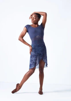 Move Dance Reverie Mid-Length Wrap Skirt 10 Move Dance Reverie Mid-Length Wrap Skirt -Capezi Dance Wear Shop mor0646 petrol blue front 1 75158.1683625548