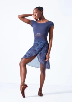 Move Dance Reverie Mid-Length Wrap Skirt 11 Move Dance Reverie Mid-Length Wrap Skirt -Capezi Dance Wear Shop mor0646 petrol blue front 2 38359.1683625548