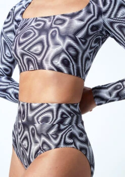 Move Dance Luna High Waisted Brief - Dimensions 7 Move Dance Luna High Waisted Brief - Dimensions -Capezi Dance Wear Shop mor0906 dim close up front 1t 26982.1686177945