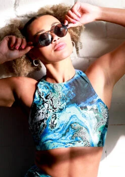 Move Dance Stellar Cross Back Crop Top - Pacific -Capezi Dance Wear Shop mos0905 pac close up front 2 08537.1678884803