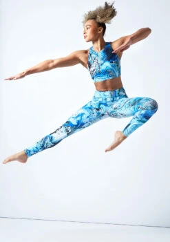 Move Dance Stellar Cross Back Crop Top - Pacific -Capezi Dance Wear Shop mos0905 pac front 2 20679.1678884802