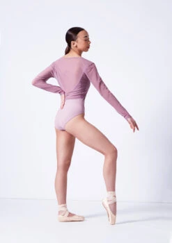 Move Dance Bella Mesh Tie Front Top 13 Move Dance Bella Mesh Tie Front Top -Capezi Dance Wear Shop moz0040 frenchmauve back 73338.1681806973