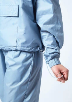 Move Dance Regina Heat Retention Jacket -Capezi Dance Wear Shop moz0400 paleblue close up front 1 93859.1678884932