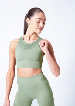 Move Dance Isabelle Seamless Tank Crop Top 18 Move Dance Isabelle Seamless Tank Crop Top -Capezi Dance Wear Shop moz0502 sage close up front 01411.1682378345