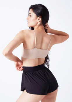 Move Dance Beatrix Seamless Bra - 2 Pack -Capezi Dance Wear Shop moz0507 sand close up back 36048.1676074697