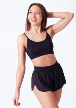 Move Dance Beatrix Seamless Bra - 2 Pack -Capezi Dance Wear Shop moz0509 black close up front 88608.1676074680