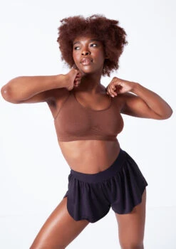 Move Dance Beatrix Seamless Bra - 2 Pack -Capezi Dance Wear Shop moz0509 coffee close up front 25247.1676074696