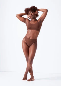 Move Dance Beatrix Seamless Bra - 2 Pack -Capezi Dance Wear Shop moz0509 coffee front 1 69429.1676074680