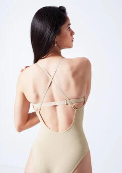 Move Dance Serena Seamless Bodysuit 31 Move Dance Serena Seamless Bodysuit -Capezi Dance Wear Shop moz0510 sand close up back 1edit 59637.1690413293
