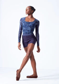 Move Dance Nayu Mesh Wrap Top 12 Move Dance Nayu Mesh Wrap Top -Capezi Dance Wear Shop moz0627 petrol blue front 2 13919.1683070482
