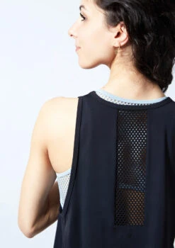 Move Dance Joni Vest -Capezi Dance Wear Shop moz0631 black close up back 1 93508.1678885081