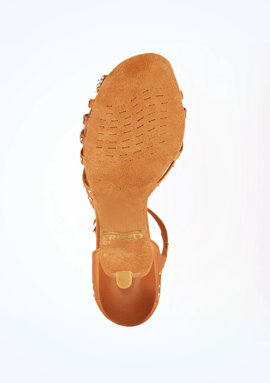Freed Paloma Swarovski Crystal Latin Shoe 2.5" - Tan 3 Freed Paloma Swarovski Crystal Latin Shoe 2.5" - Tan - Image 3