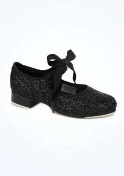 Bloch Glitter Low Heel Tap Shoe - Black -Capezi Dance Wear Shop s0351 bloch glitter low heel tap shoe black main image T 79354.1698801002