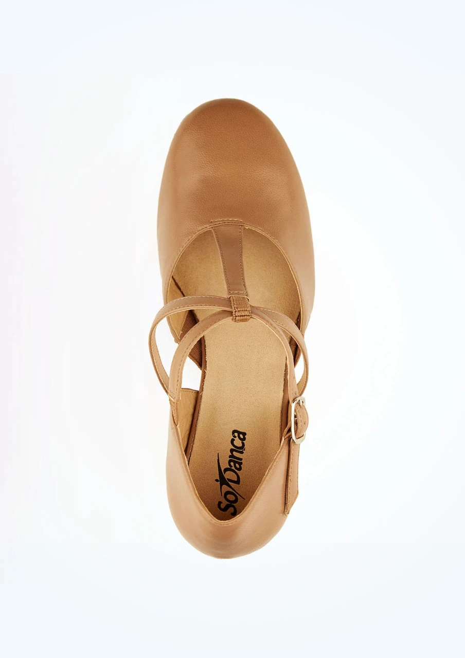 So Danca X Strap Character Shoe 3" - Caramel 2 So Danca X Strap Character Shoe 3" - Caramel - Image 2