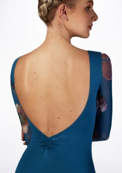 Ballet Rosa Floral Mesh Leotard -Capezi Dance Wear Shop serene ballet rosa floral mesh leotard blue back no1 80572.1678926938