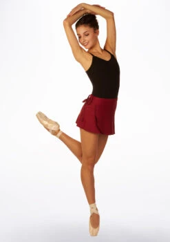 So Danca Wrap Dance Skirt -Capezi Dance Wear Shop so sl 67 so danca pull on dance skirt red front 31660.1678886171