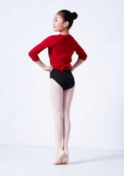 Tappers & Pointers Kids Knit Ballet Wrap -Capezi Dance Wear Shop taxclsre red back 24667.1683935998
