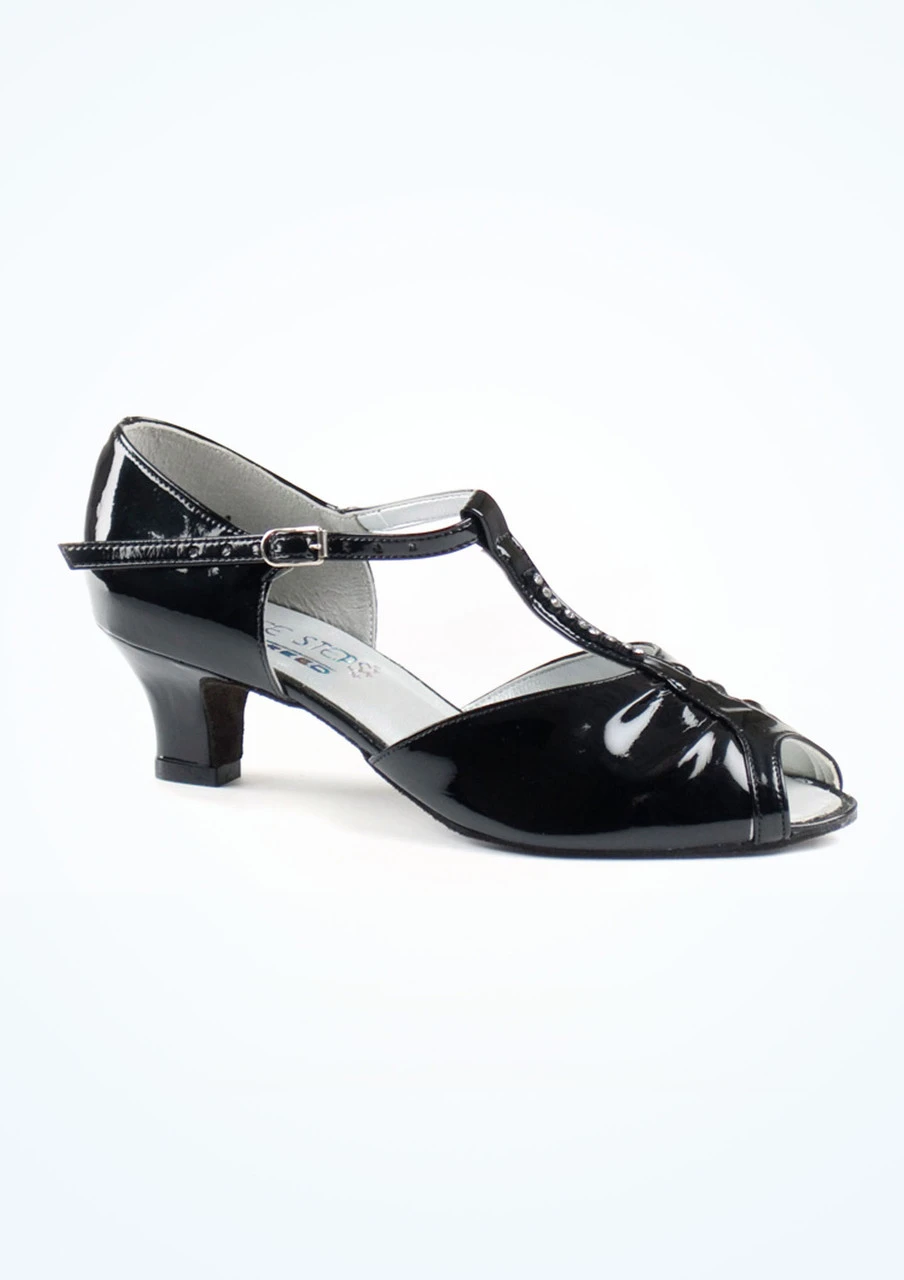 Dancesteps Topaz Patent Ballroom & Latin Shoe 1.65" - Black 1 Dancesteps Topaz Patent Ballroom & Latin Shoe 1.65" - Black