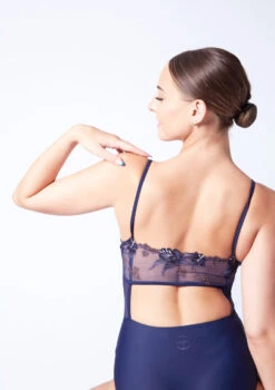 Wear Moi Jasmin Camisole Leotard -Capezi Dance Wear Shop wmjasmin navy blue back 2 34125.1695165842