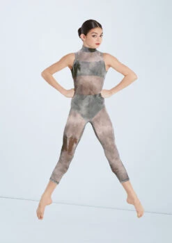 Weissman Unravel -Capezi Dance Wear Shop wn sm11206 weissman smokey mesh unitard green front 35024.1678891569