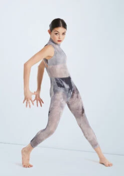 Weissman Unravel -Capezi Dance Wear Shop wn sm11206 weissman smokey mesh unitard grey front 58081.1678891569