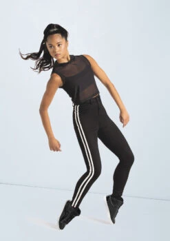 Weissman Sleeveless Cropped Mesh Hoodie 9 Weissman Sleeveless Cropped Mesh Hoodie -Capezi Dance Wear Shop wn14540 black 69 21954.1698817508