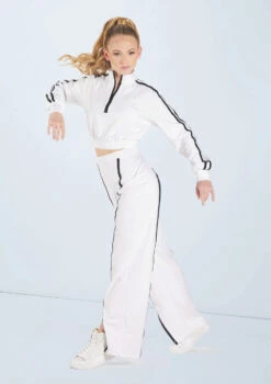 Weissman French Terry Split-Front Pants 13 Weissman French Terry Split-Front Pants -Capezi Dance Wear Shop wn15426 white 49 t 53800.1698823714
