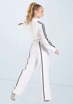 Weissman French Terry Split-Front Pants 12 Weissman French Terry Split-Front Pants -Capezi Dance Wear Shop wn15426 white 68 77415.1694694085