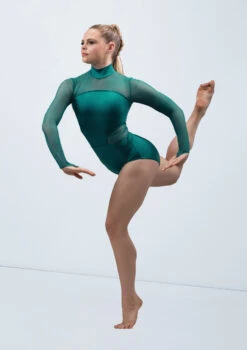 Weissman Mesh Point Sleeve Leotard 8 Weissman Mesh Point Sleeve Leotard -Capezi Dance Wear Shop wn15497 jade 20 03603.1694695987